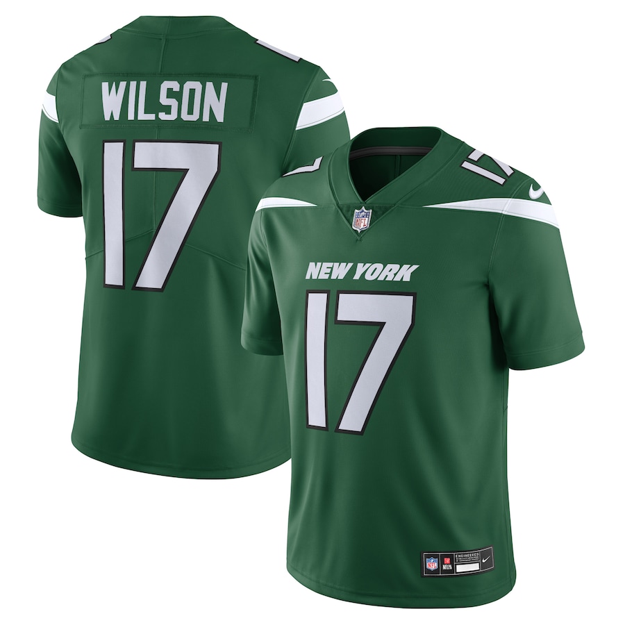 Mens New York Jets Garrett Wilson Gotham Green Vapor Untouchable Limited Jersey