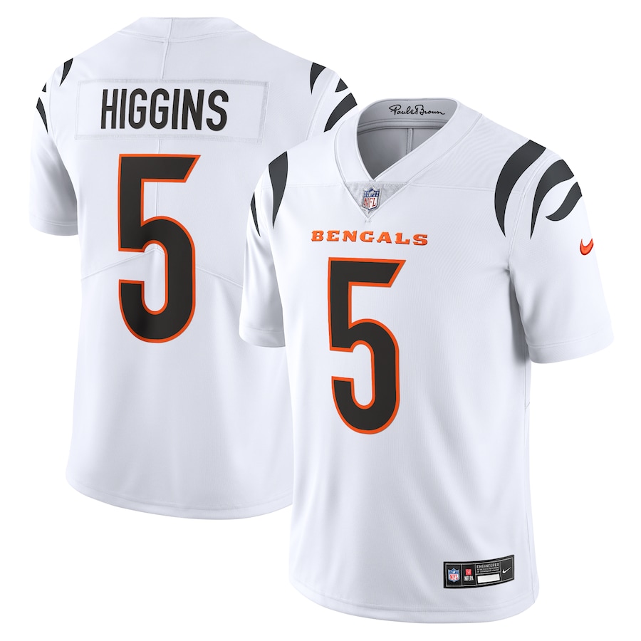 Mens Cincinnati Bengals Tee Higgins White Vapor Untouchable Limited Jersey