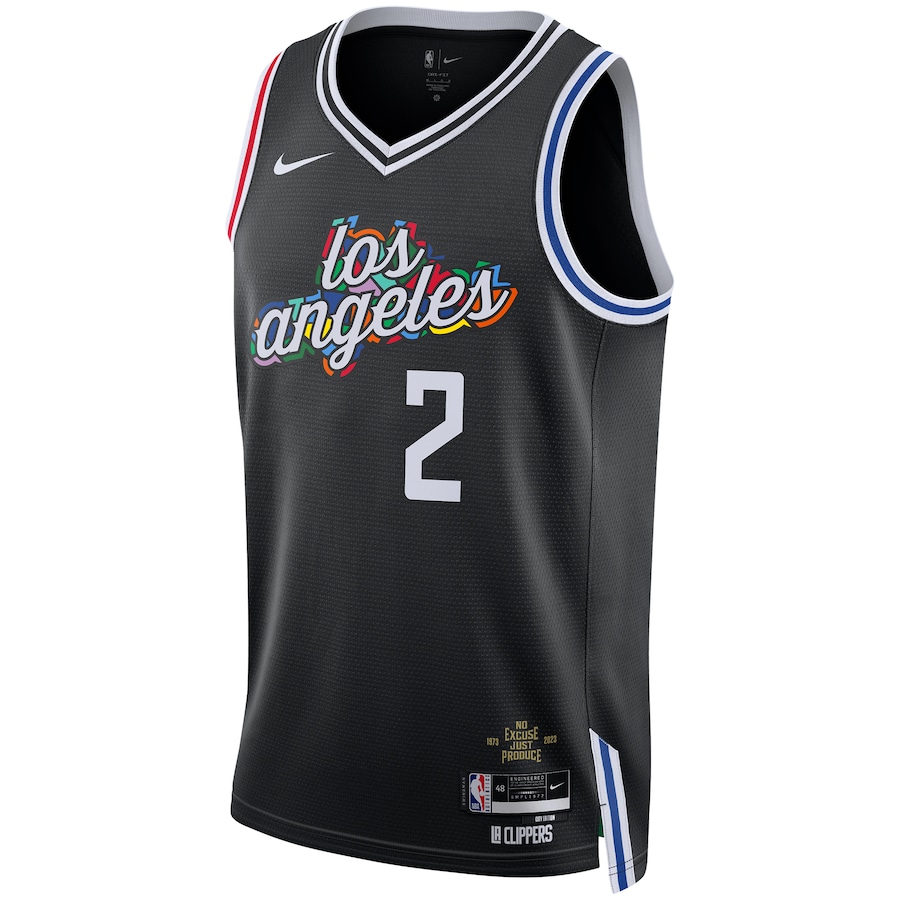 Unisex LA Clippers Kawhi Leonard Nike Black 2022/23 Swingman Jersey - City Edition