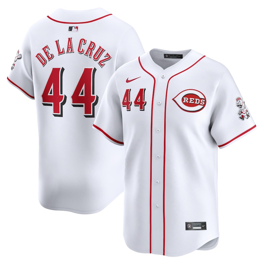 Men's Cincinnati Reds Elly De La Cruz White Home Limited Player Jersey