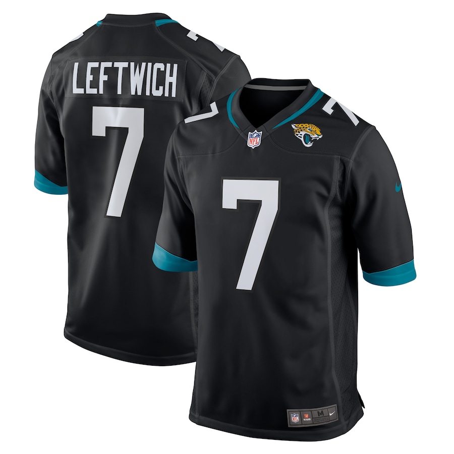 Mens Jacksonville Jaguars Byron Leftwich Black Alternate Retired Player Game Jersey
