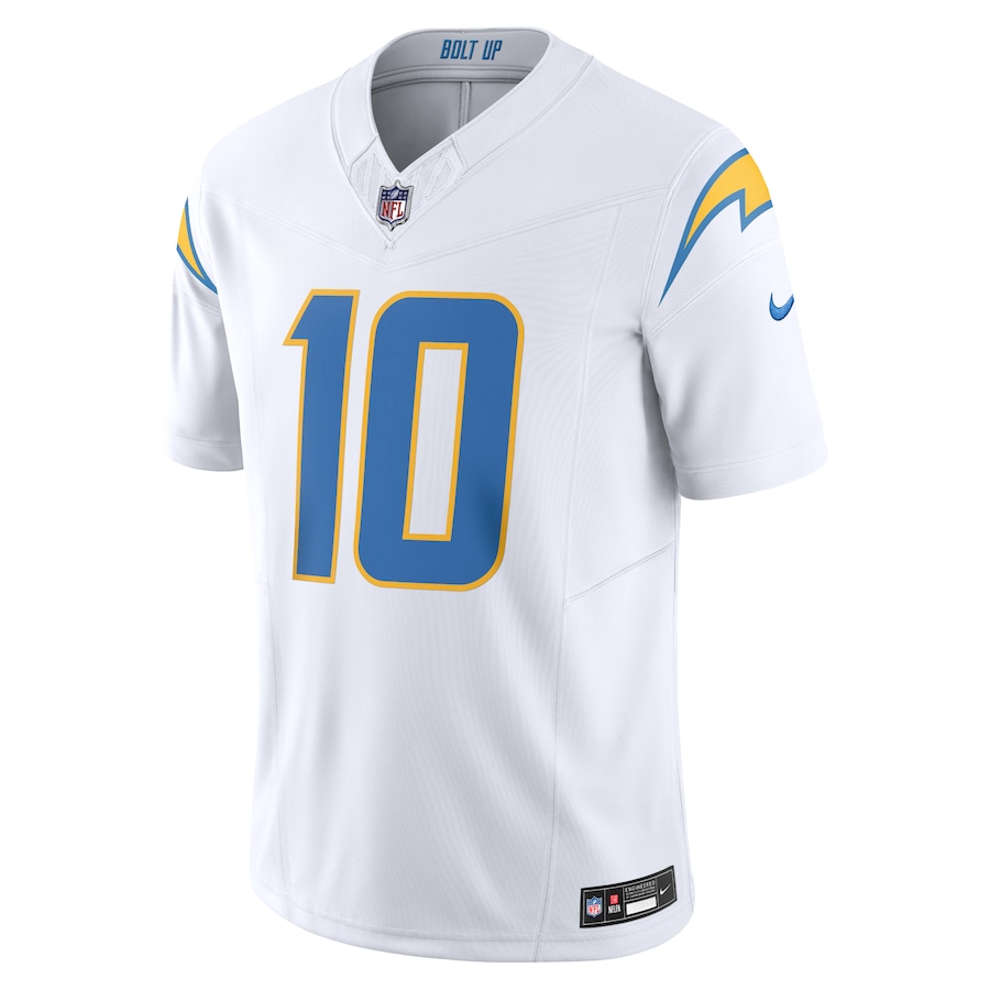 Mens Los Angeles Chargers Justin Herbert White Vapor F.U.S.E. Limited Jersey