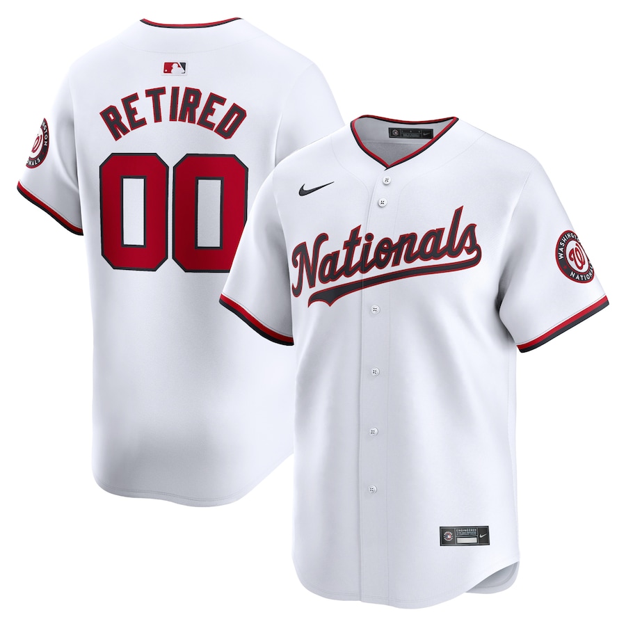 Men's Washington Nationals White Home Limited Pick-A-Player Retired Roster Jersey