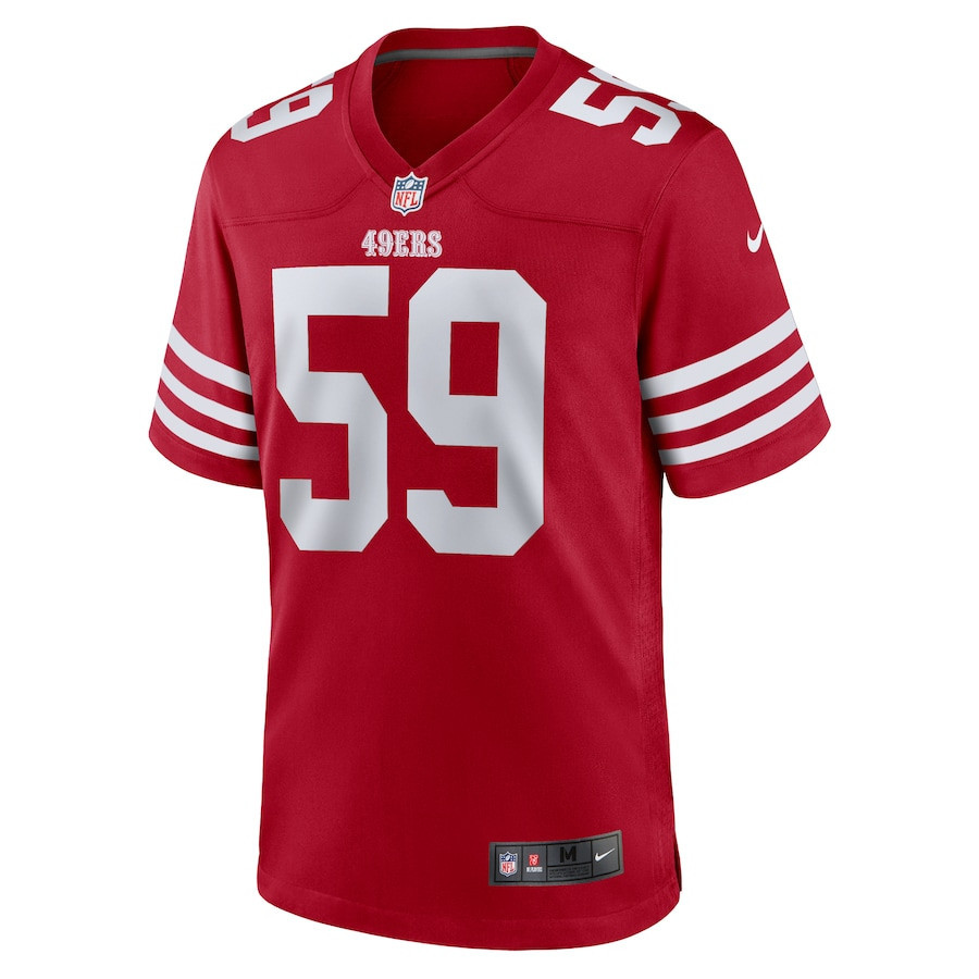 De'Vondre Campbell 59 San Francisco 49ers Team Game Men Jersey - Scarlet
