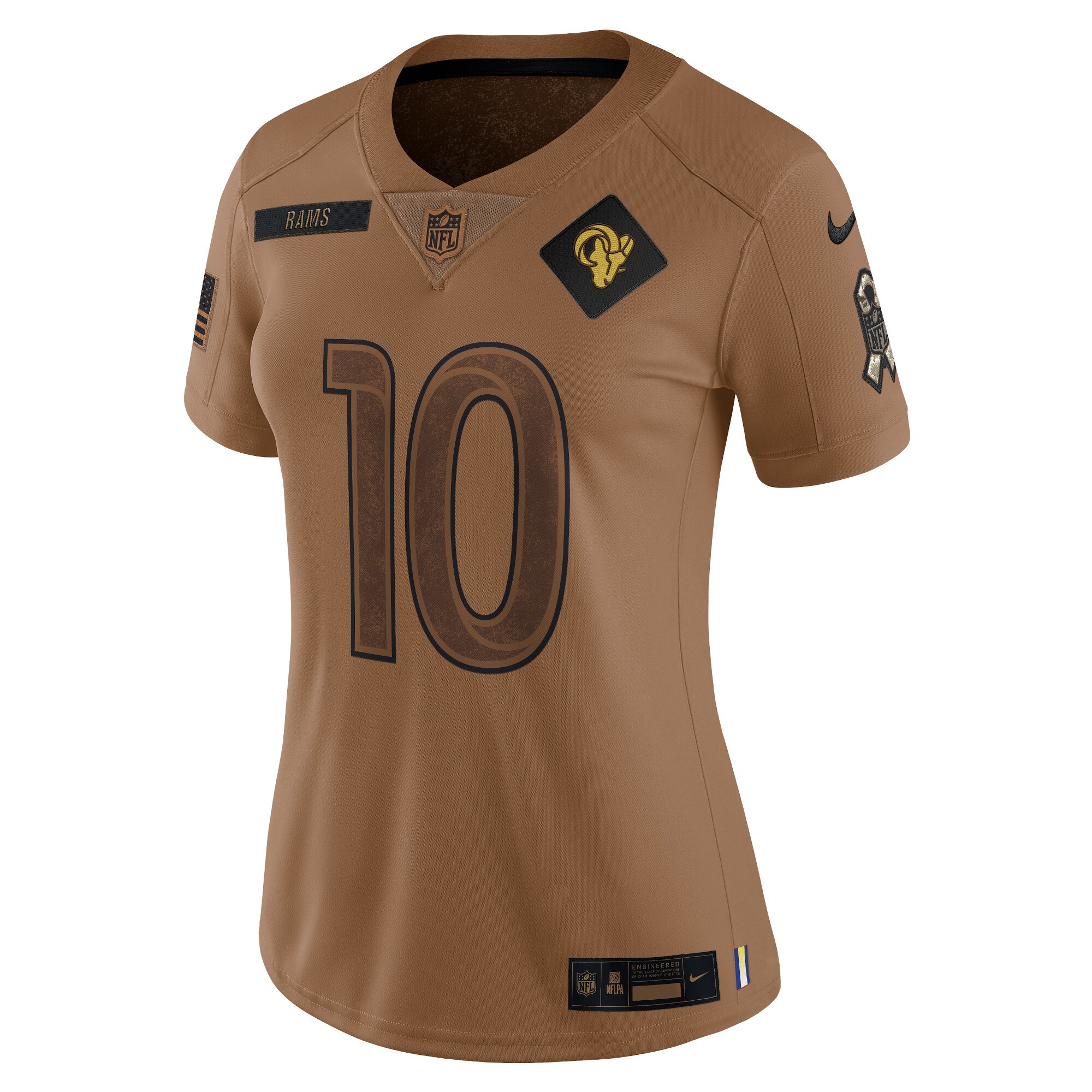 Cooper Kupp Los Angeles Rams Women's 2023 Salute To Service Limited Jersey - Brown