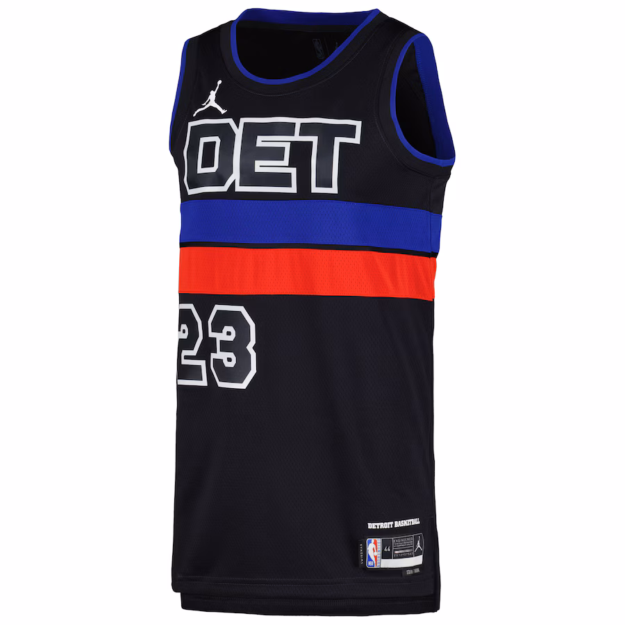 Unisex Detroit Pistons Jaden Ivey Jordan Brand Black Swingman Jersey - Statement Edition
