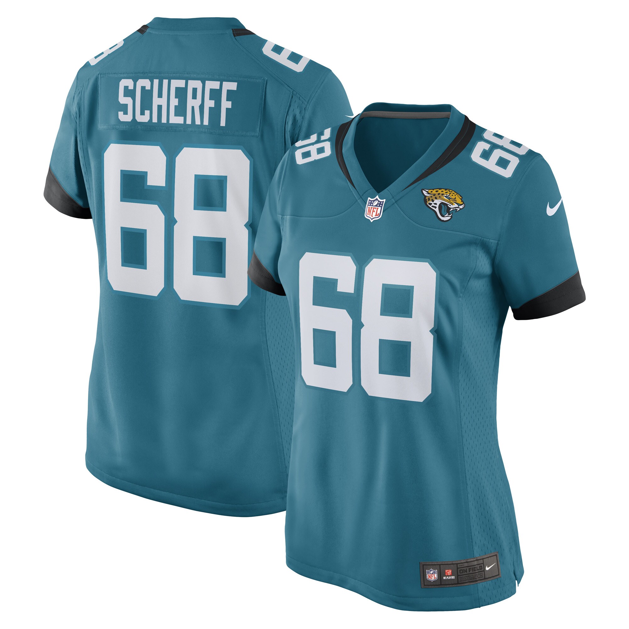 Brandon Scherff Jacksonville Jaguars Women's Game Player Jersey - Teal