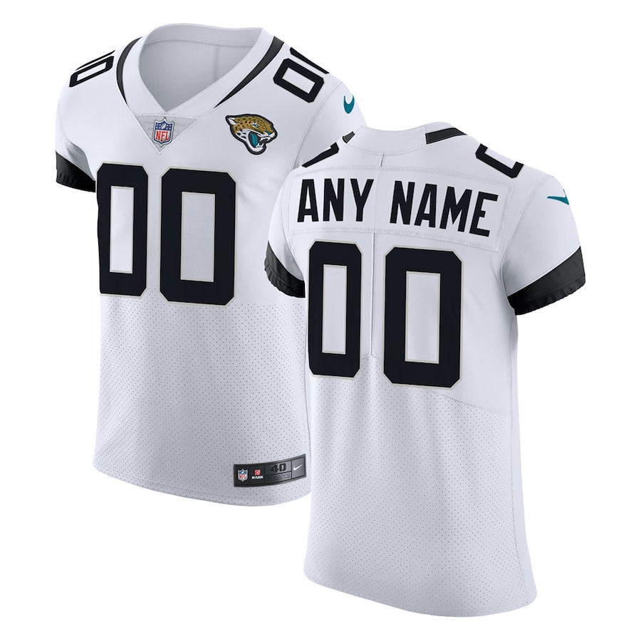 Mens Jacksonville Jaguars White Vapor Untouchable Elite Custom Jersey