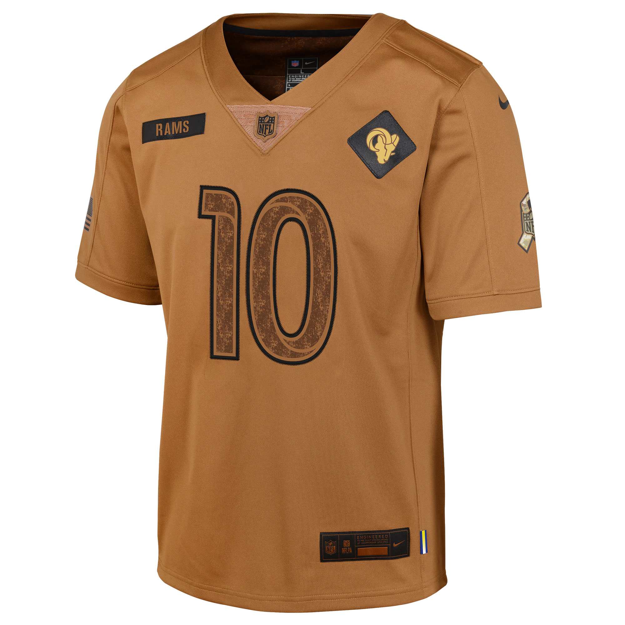 Cooper Kupp Los Angeles Rams Youth 2023 Salute To Service Limited Jersey - Brown