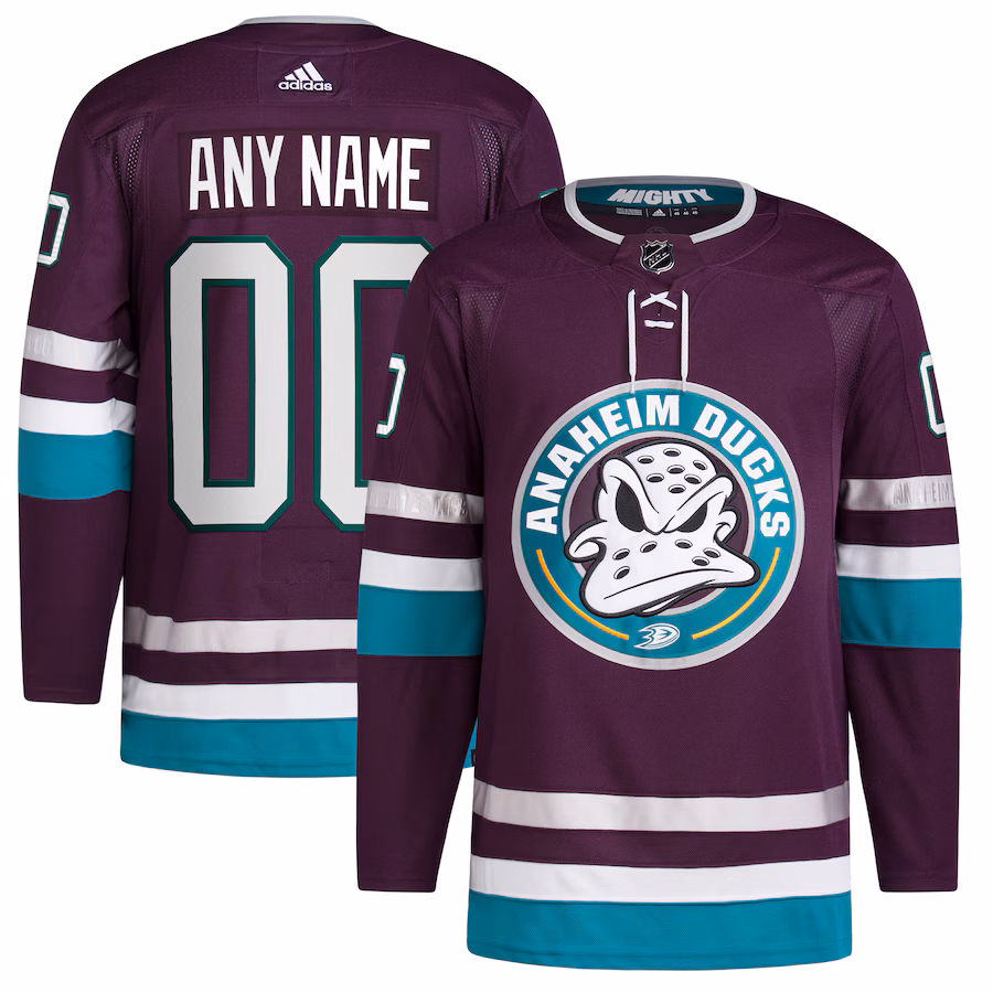 Anaheim Ducks adidas Alternate 30th Anniversary Primegreen Authentic Custom Jersey - Purple