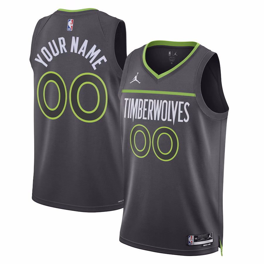 Unisex Minnesota Timberwolves Jordan Brand Black 2022/23 Swingman Custom Jersey - Statement Edition