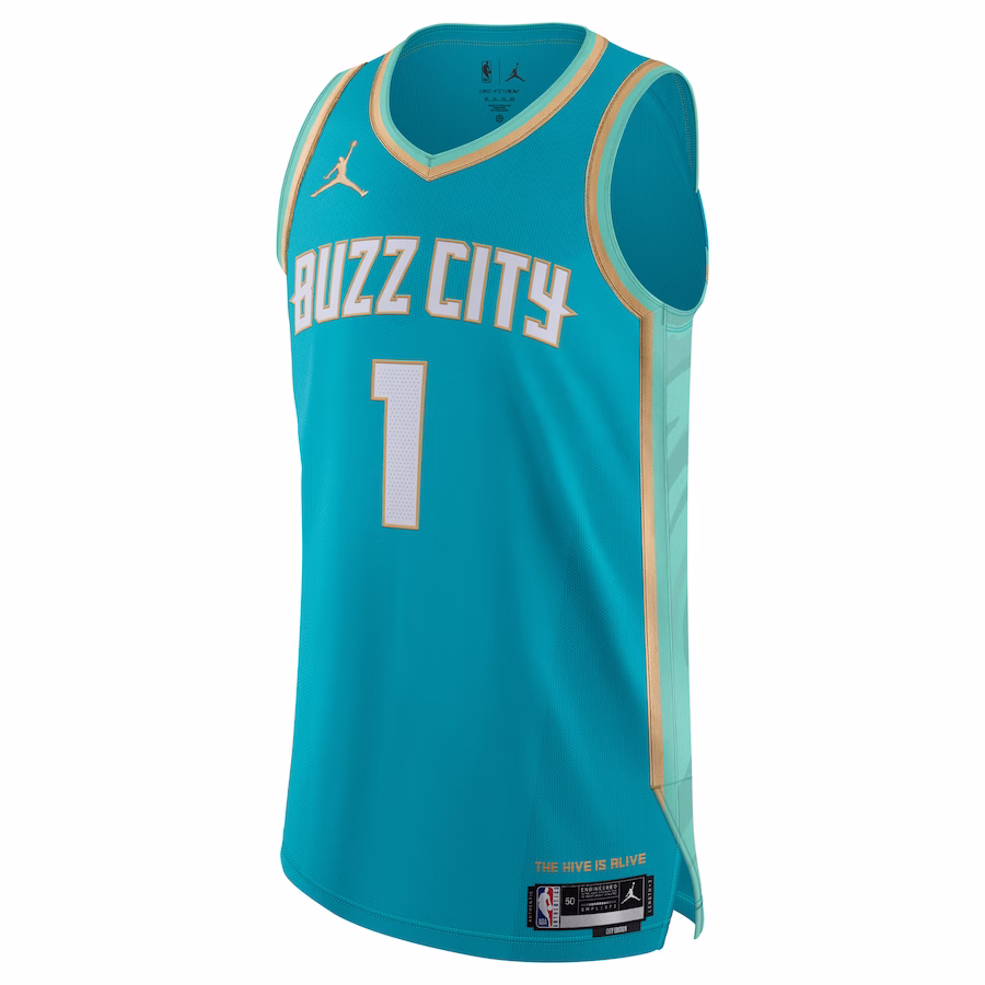 Men's Charlotte Hornets LaMelo Ball Jordan Brand Teal Authentic Jersey - City Edition