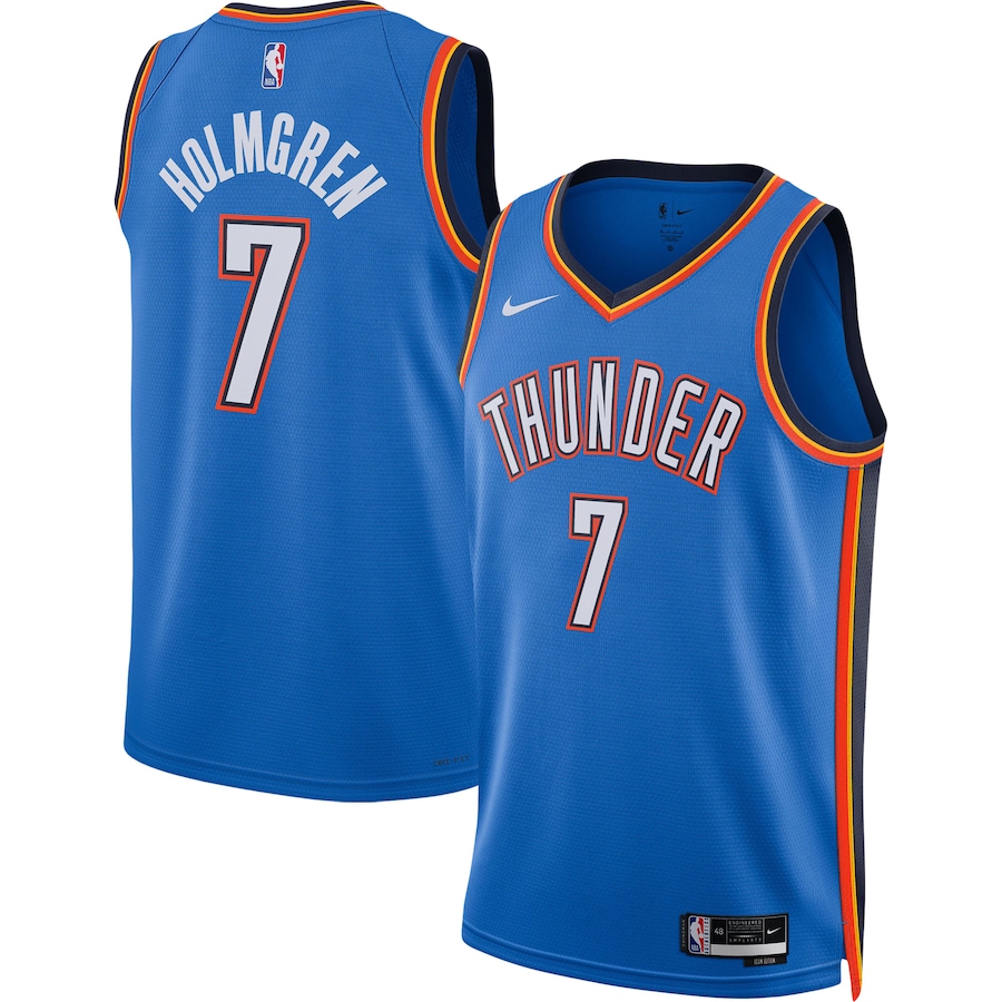 Unisex Oklahoma City Thunder Chet Holmgren Blue 2022 NBA Draft First Round Pick Player Jersey