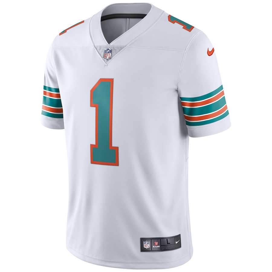 Mens Miami Dolphins Tua Tagovailoa White 2nd Alternate Vapor Limited Jersey