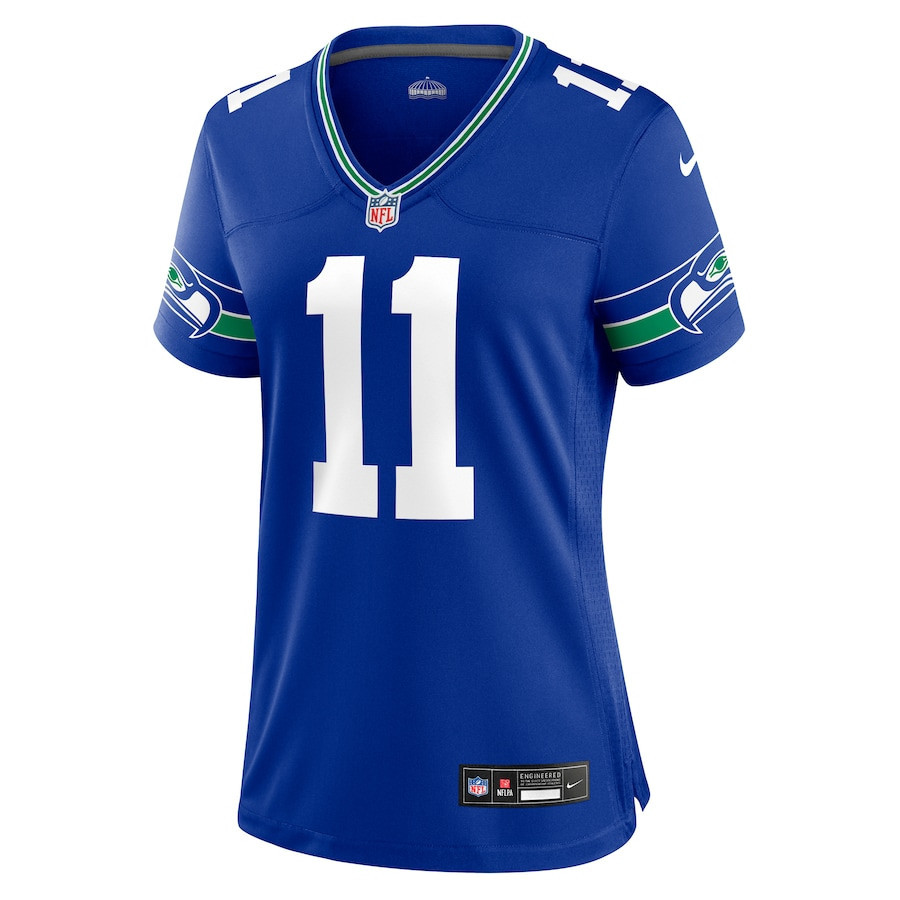 Jaxon Smith-Njigba 11 Seattle Seahawks Women Throwback Game Jersey - Royal