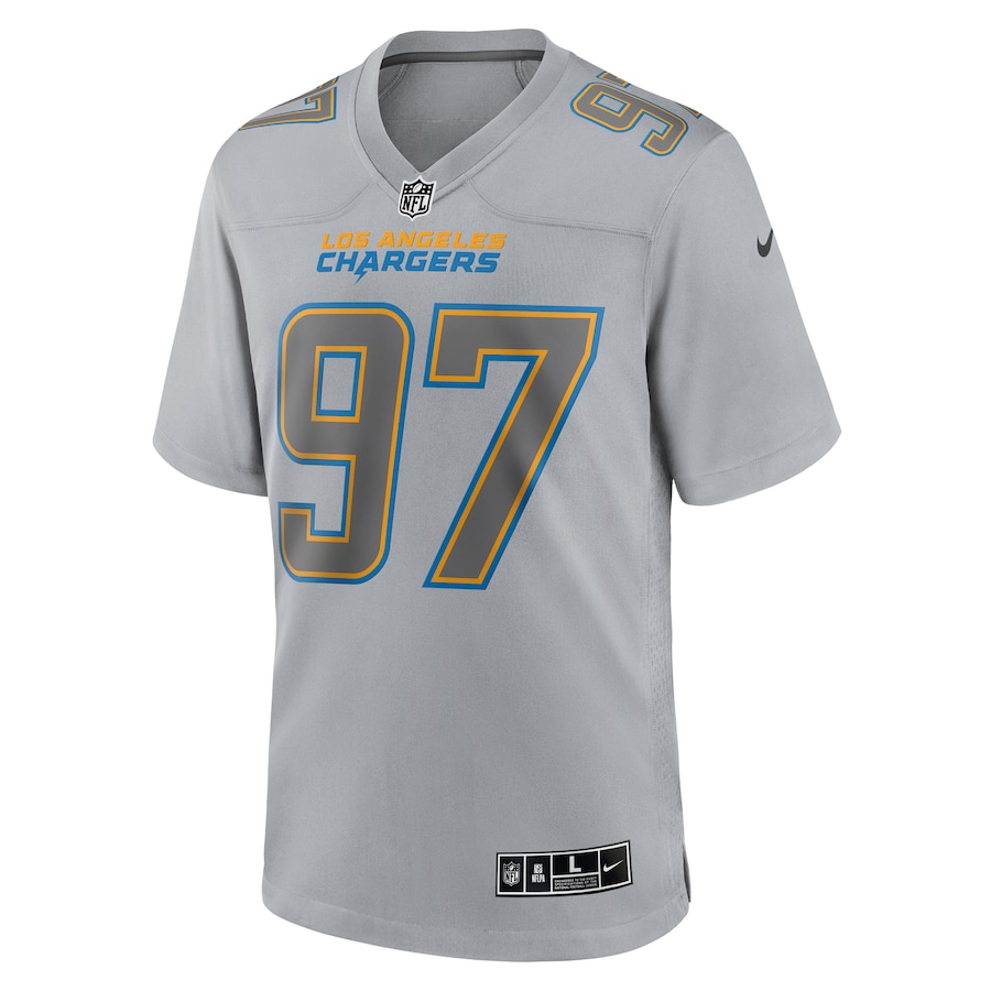 Mens Los Angeles Chargers Joey Bosa Gray Atmosphere Fashion Game Jersey