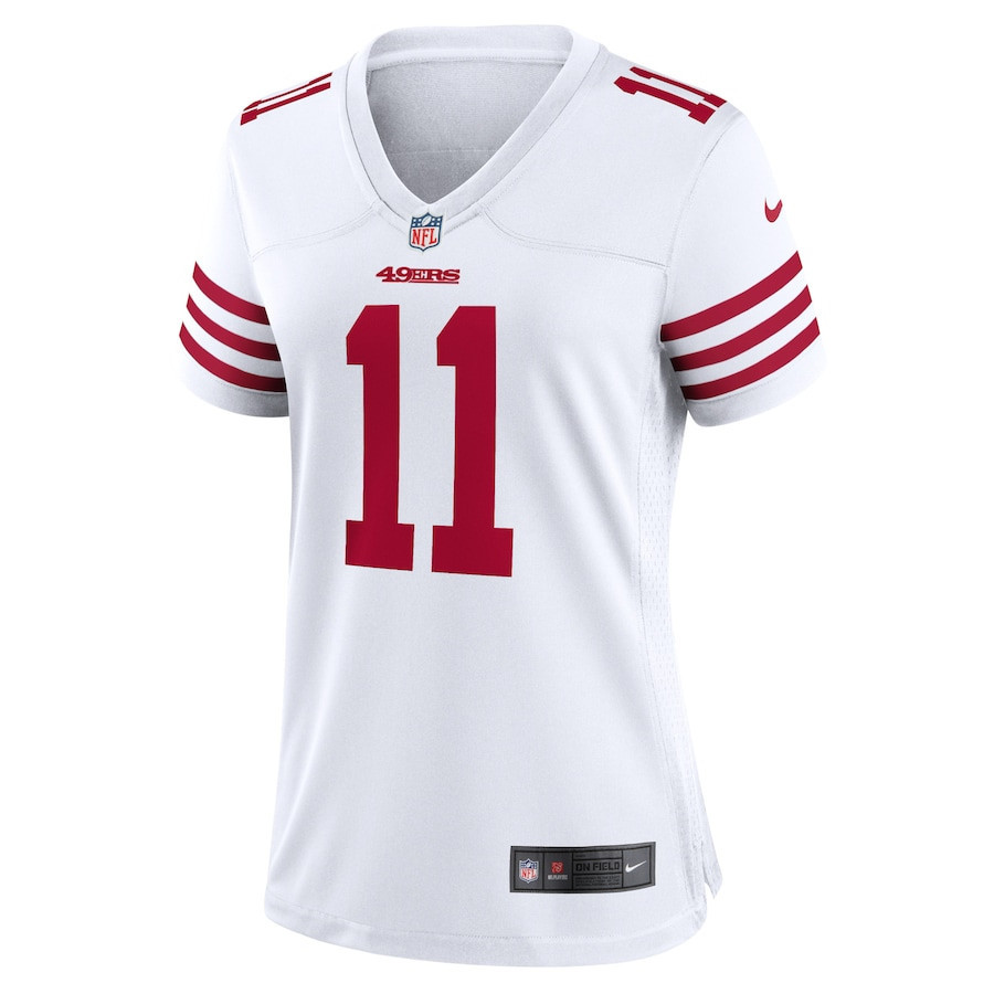 Brandon Aiyuk 11 San Francisco 49ers Women Retired Game Jersey - White