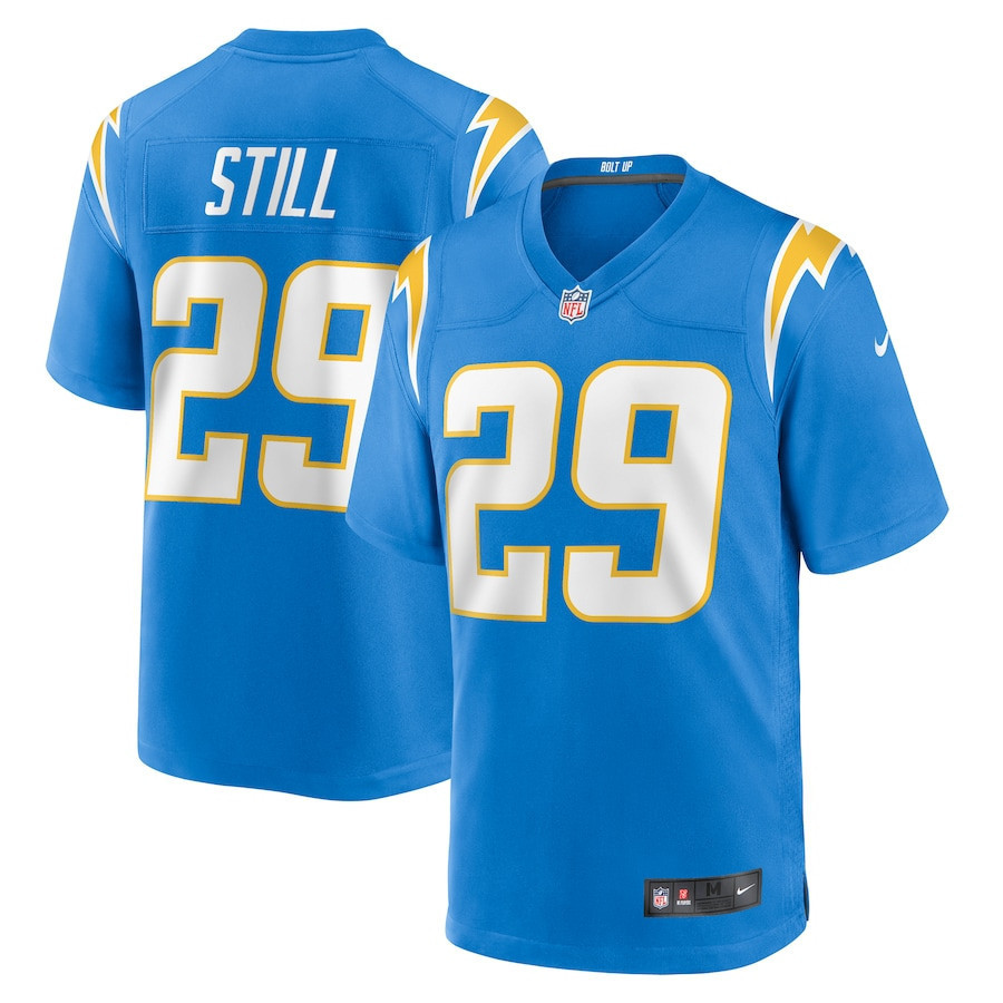 Tarheeb Still 29 Los Angeles Chargers Team Game Men Jersey - Powder Blue