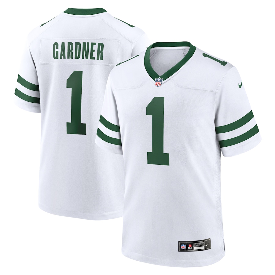 Mens New York Jets Ahmad Sauce Gardner White Legacy Player Game Jersey