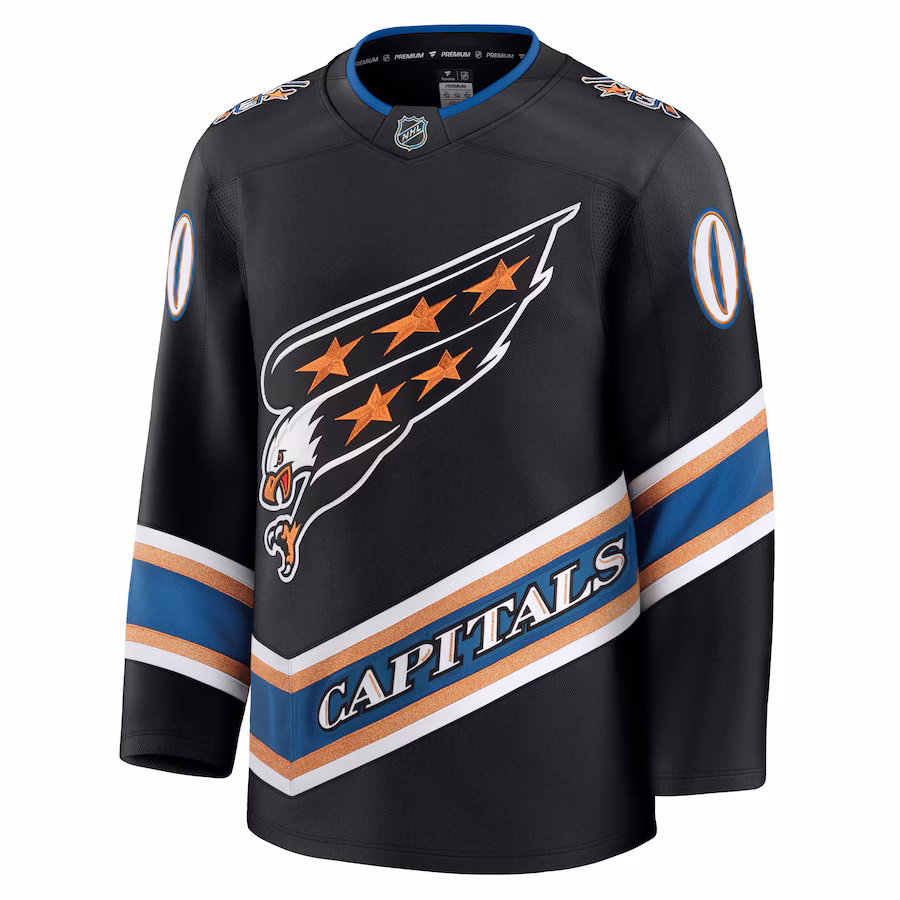 Washington Capitals Fanatics Alternate 50th Anniversary Premium Custom Jersey - Black