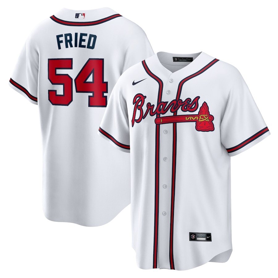 Women's Atlanta Braves Max Fried Nike White Home Replica Player Jersey