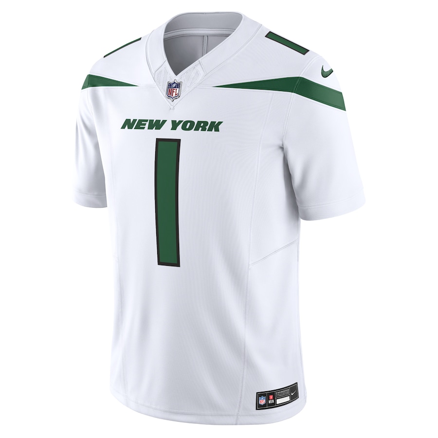 Mens New York Jets Ahmad Sauce Gardner White Vapor F.U.S.E. Limited Jersey