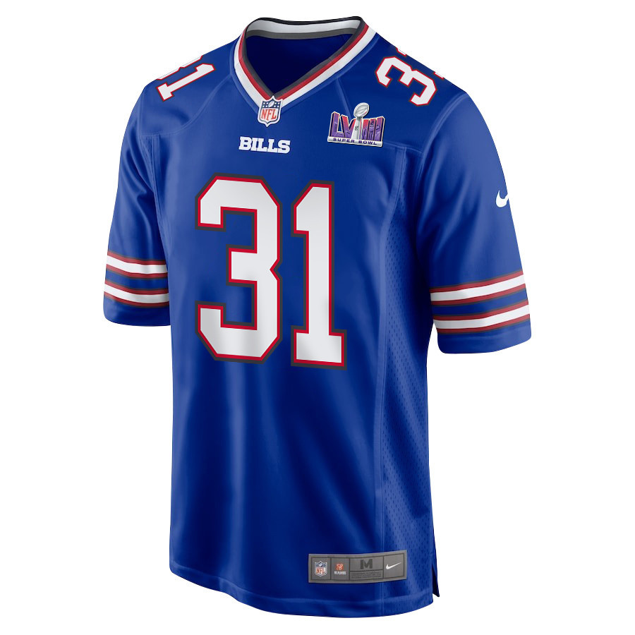 Rasul Douglas 31 Signed Buffalo Bills Super Bowl LVIII Game Men Jersey - Royal