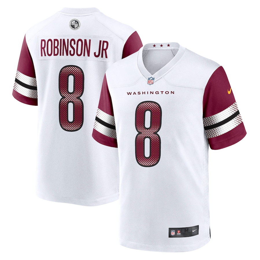 Mens Washington Commanders Brian Robinson Jr. White Away Game Player Jersey