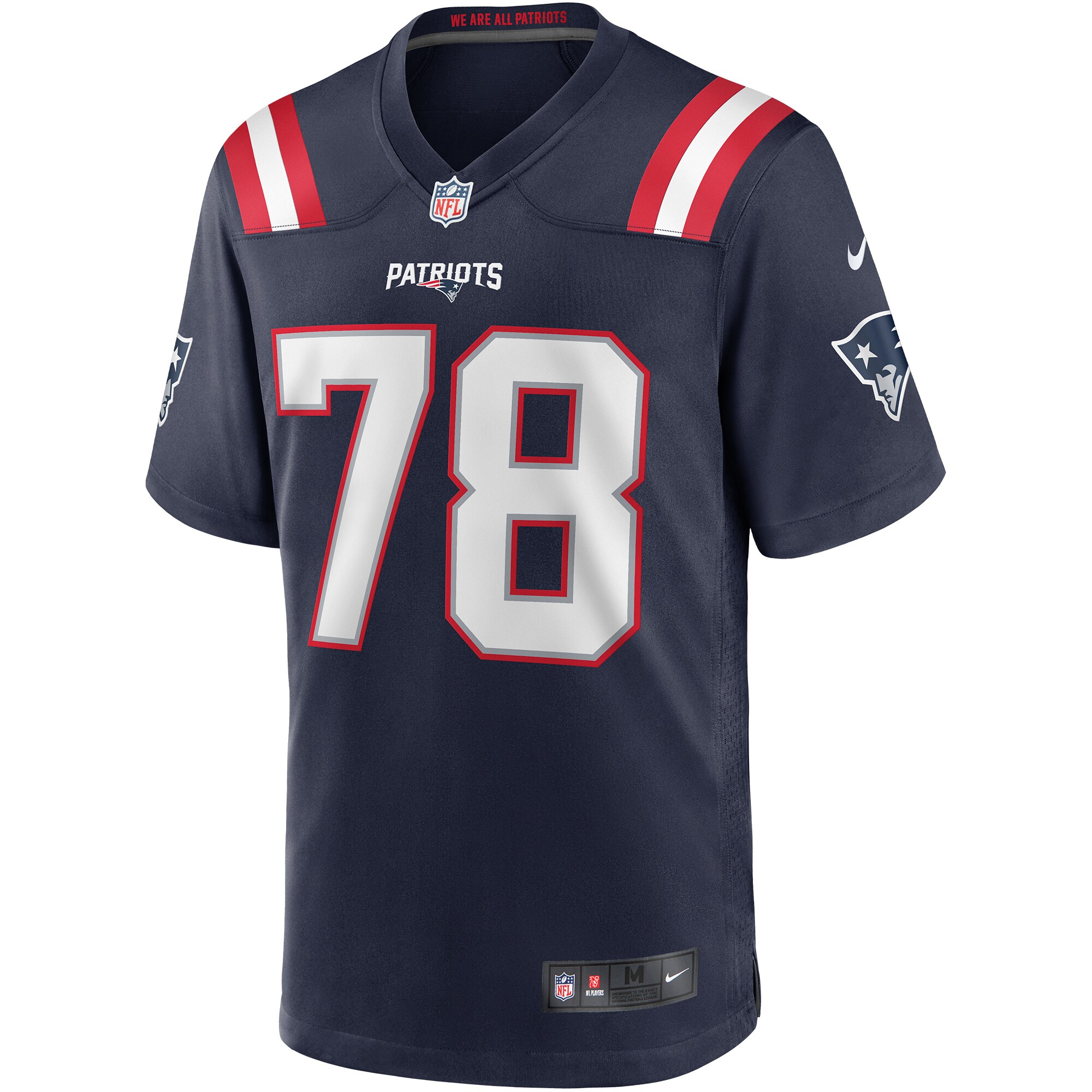 Bruce Armstrong New England Patriots Game Retired Player Jersey - Navy