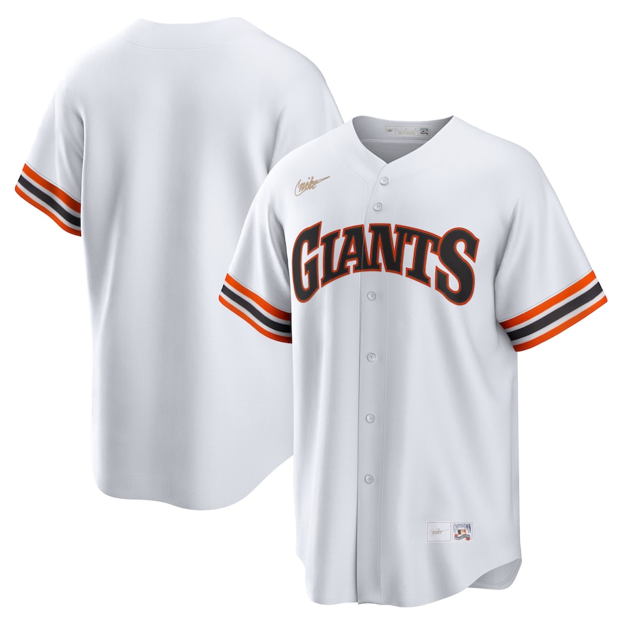 Men's San Francisco Giants White Home Cooperstown Collection Team Jersey