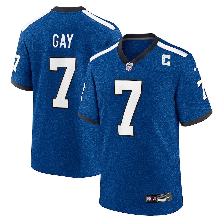 Mens Indianapolis Colts Matt Gay Royal Indiana Nights Alternate Game Jersey