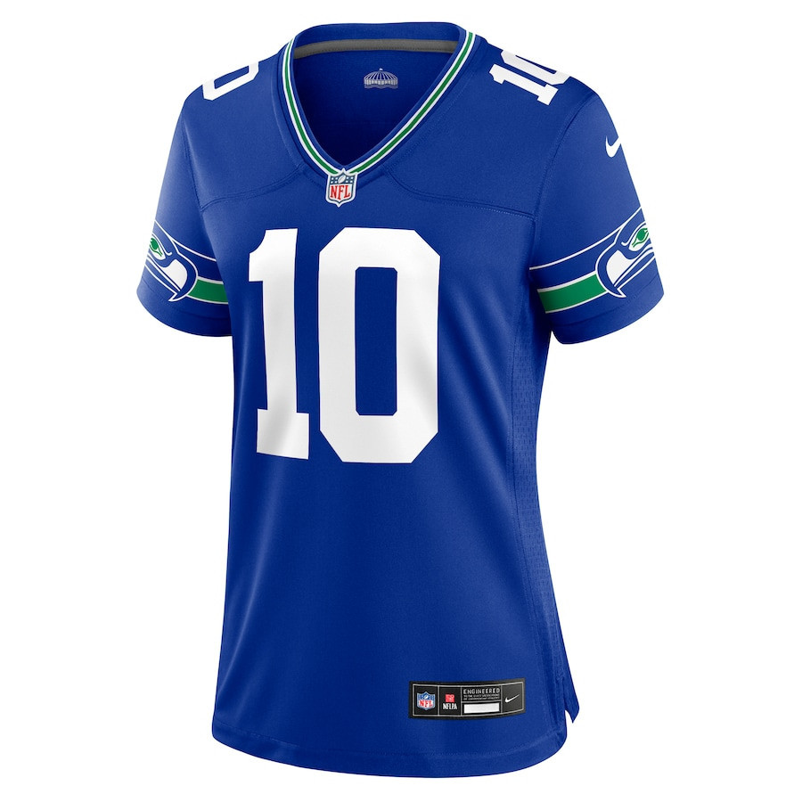 Jim Zorn 10 Seattle Seahawks Women Throwback Retired Game Jersey - Royal