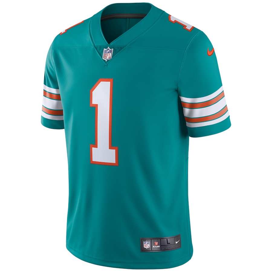 Mens Miami Dolphins Tua Tagovailoa Aqua Alternate Vapor Limited Jersey
