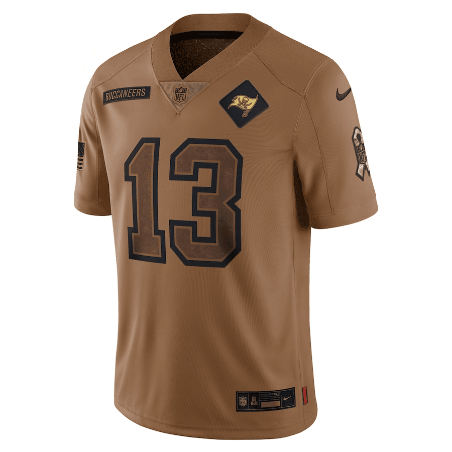 Mike Evans 13 Tampa Bay Buccaneers 2023 Salute To Service Limited Jersey - Brown