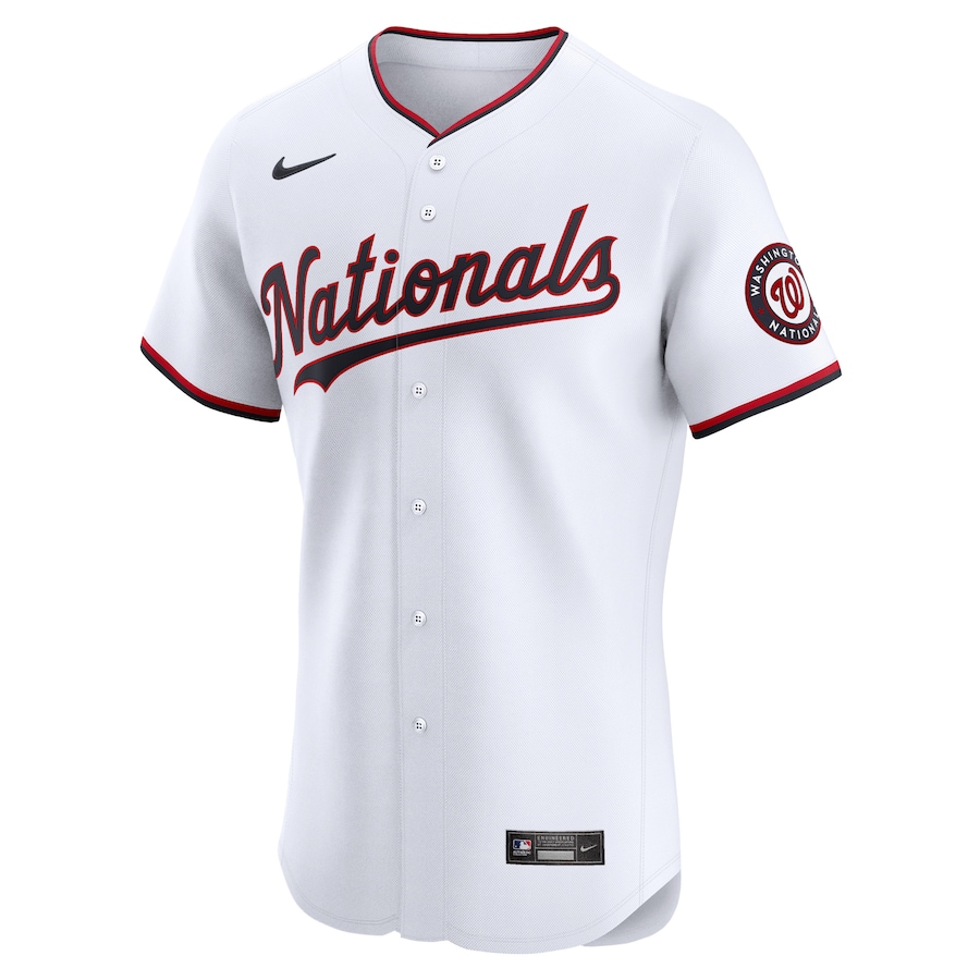Youth Washington Nationals Luis Garcia Nike White Home Elite Player Jersey