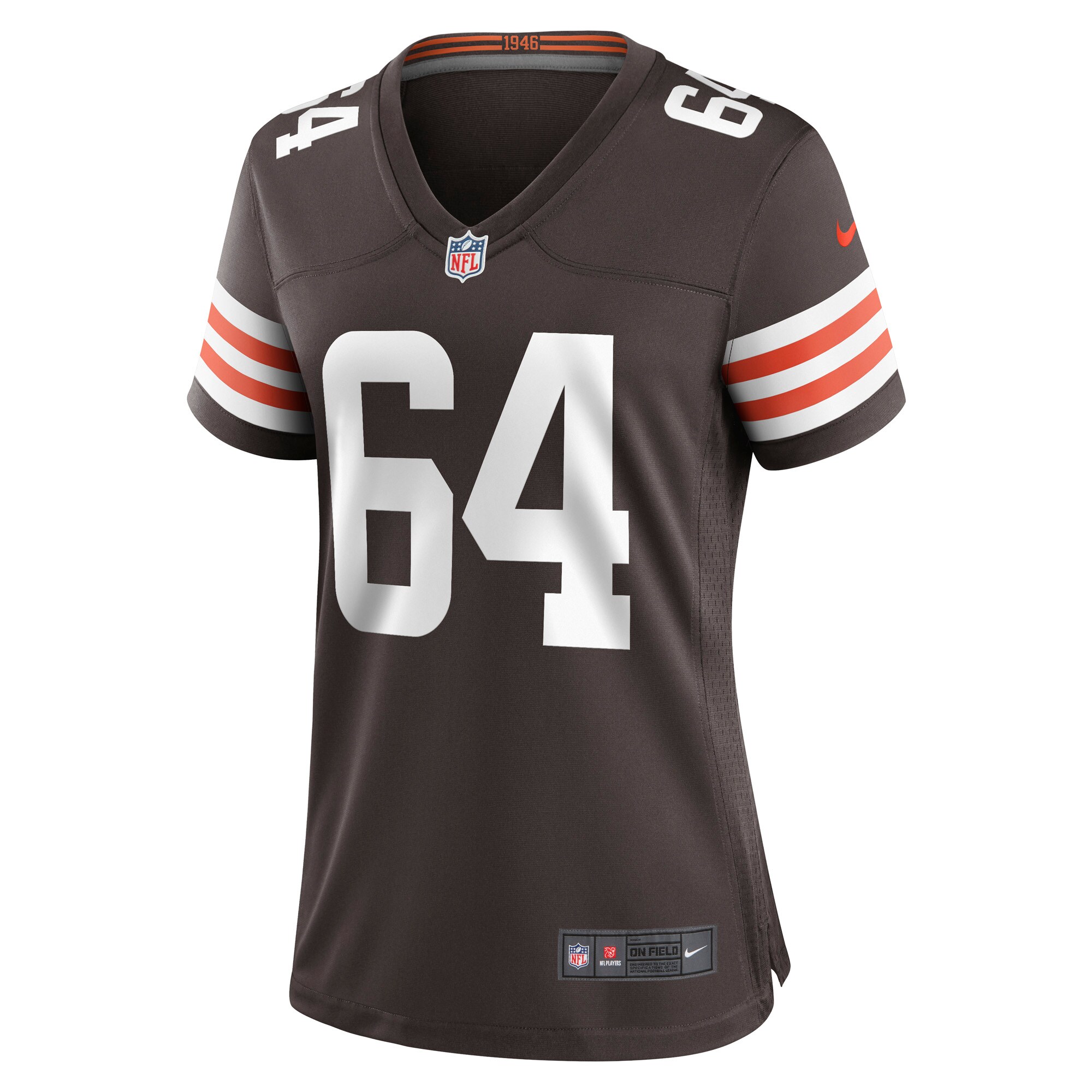 Joe DeLamielleure Cleveland Browns Women's Game Retired Player Jersey - Brown