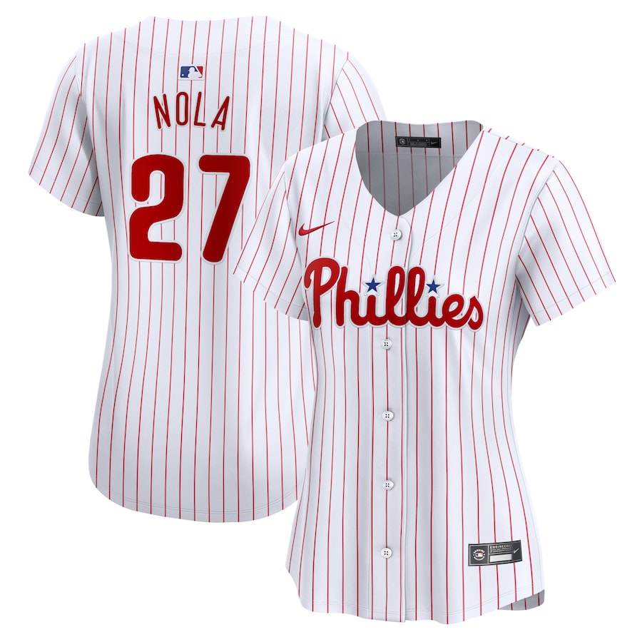 Women's Philadelphia Phillies Aaron Nola White Home Limited Player Jersey