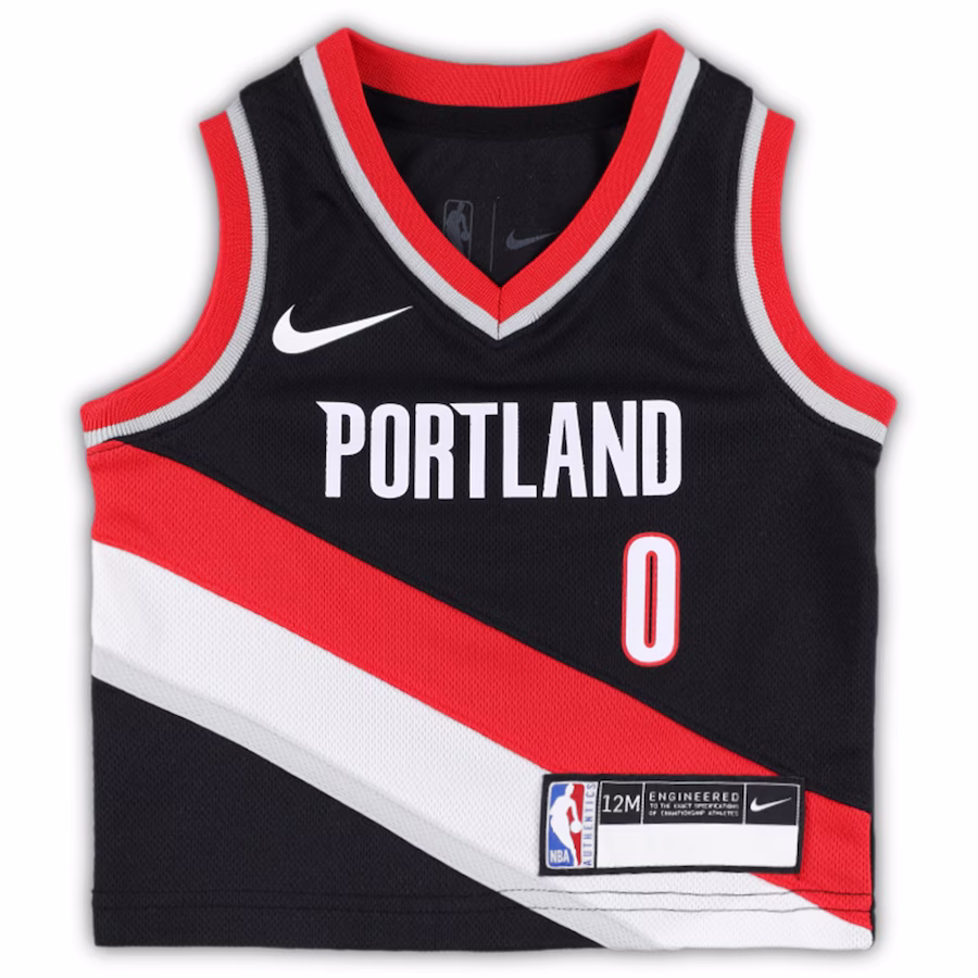 Infant Portland Trail Blazers Damian Lillard Nike Black Swingman Player Jersey - Icon Edition