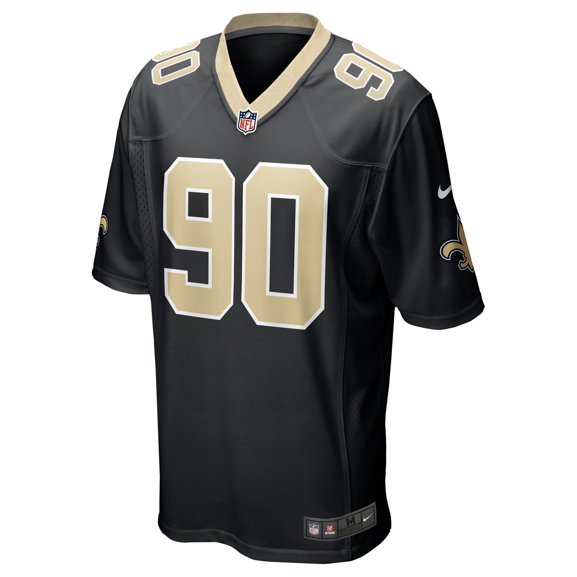Bryan Bresee New Orleans Saints 2023 NFL Draft First Round Pick Game Jersey - Black