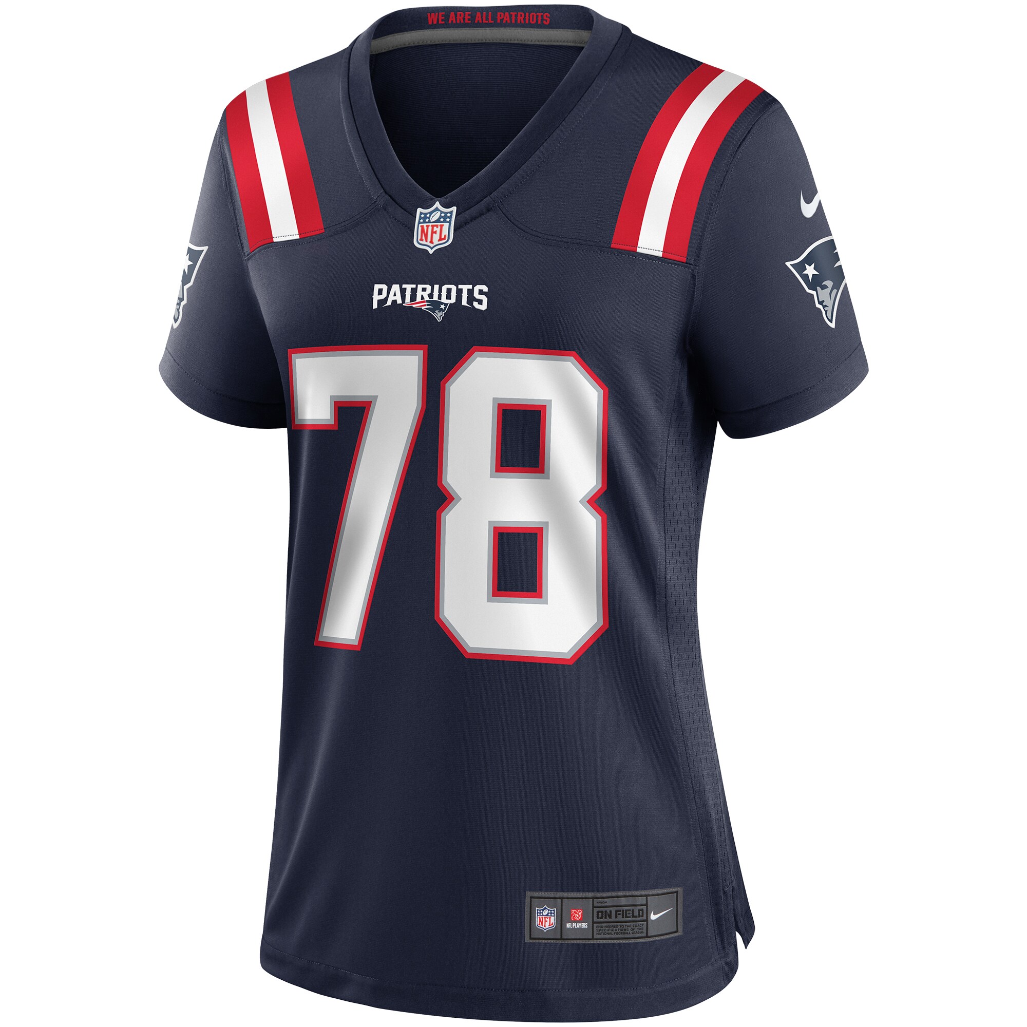 Bruce Armstrong New England Patriots Women's Game Retired Player Jersey - Navy