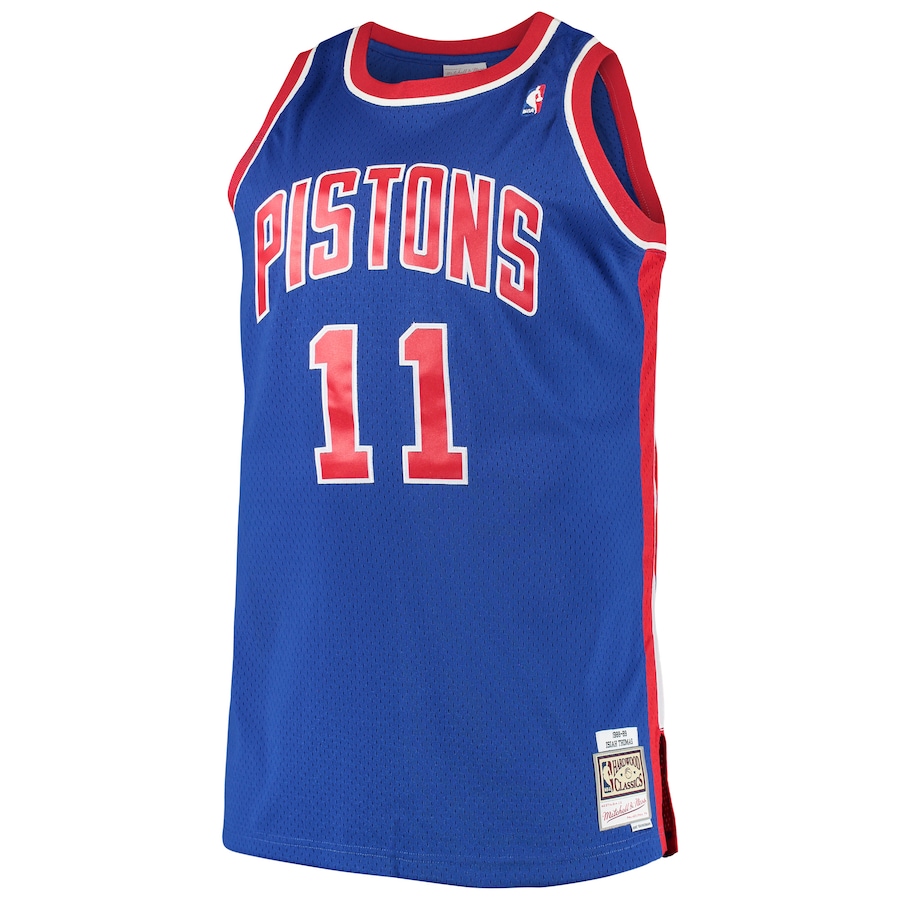 Men's Detroit Pistons Isaiah Thomas Mitchell & Ness Royal Big & Tall Hardwood Classics Jersey