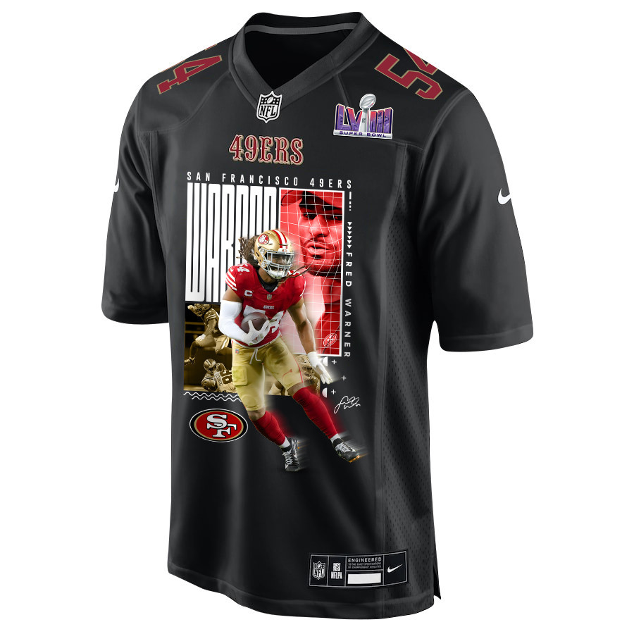 Fred Warner 54 San Francisco 49ers All-Pro Fred Fashion Game Men Jersey - Carbon Black