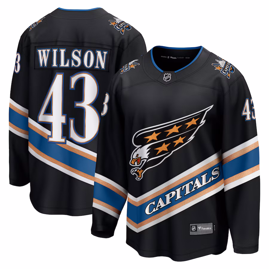 Tom Wilson Washington Capitals Fanatics Alternate 50th Anniversary Premier Breakaway Player Jersey - Black