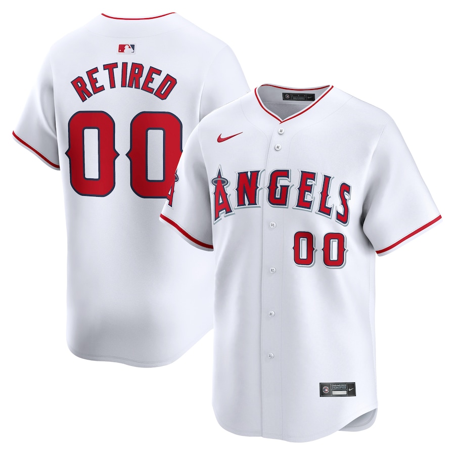 Men's Los Angeles Angels White Home Limited Pick-A-Player Retired Roster Jersey