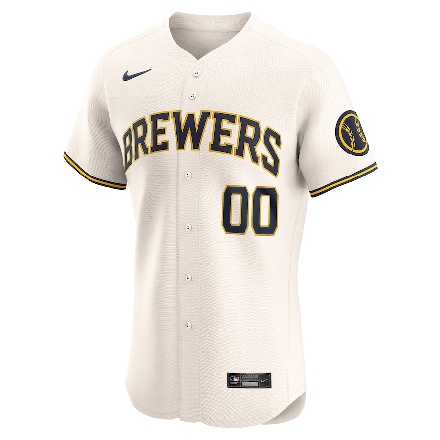 Men's Milwaukee Brewers Cream Home Elite Pick-A-Player Retired Roster Jersey