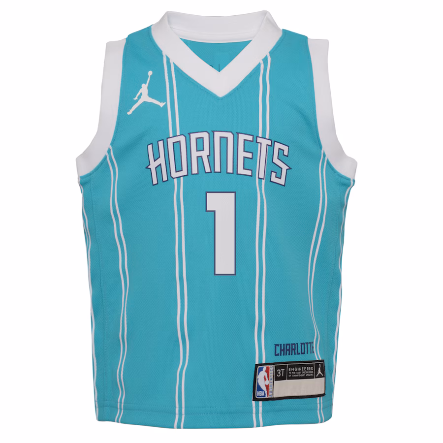 Infant Charlotte Hornets LaMelo Ball Jordan Brand Teal 2021/22 Replica Jersey - Icon Edition