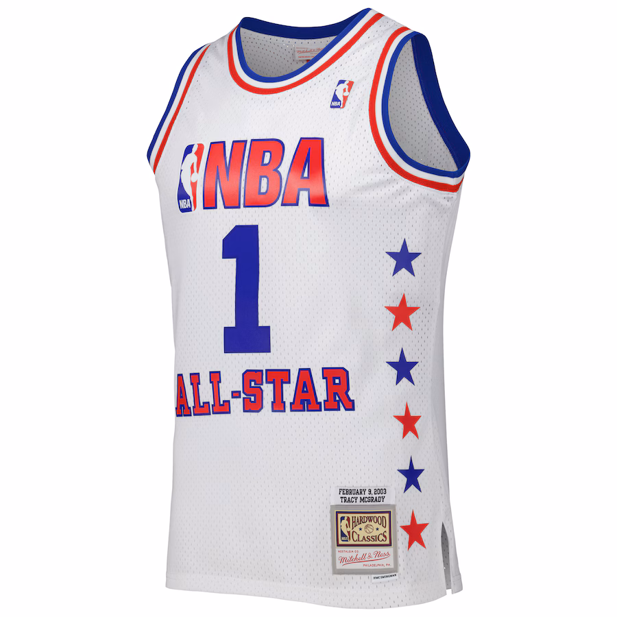 Men's Eastern Conference Tracy McGrady Mitchell & Ness White 2003 All Star Game Swingman Jersey