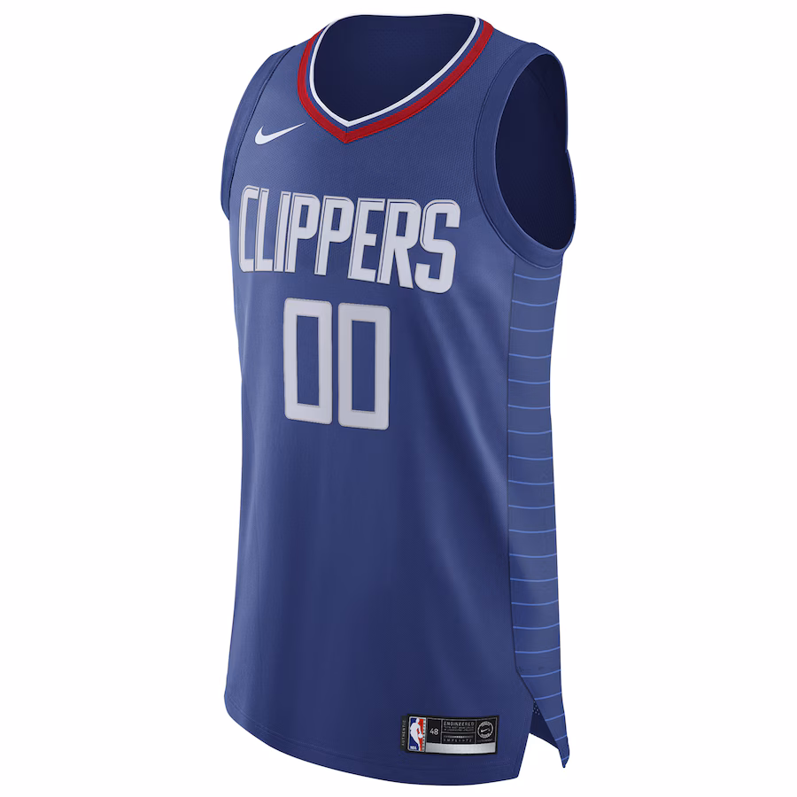 Men's LA Clippers Nike Blue 2020/21 Authentic Custom Jersey - Icon Edition