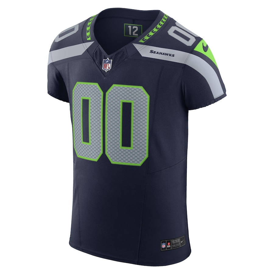 Mens Seattle Seahawks College Navy Vapor F.U.S.E. Elite Custom Jersey