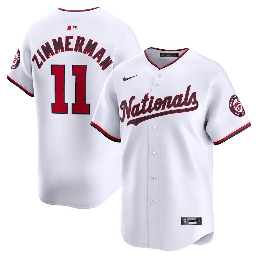 Youth Washington Nationals Ryan Zimmerman Nike White Home Limited Player Jersey
